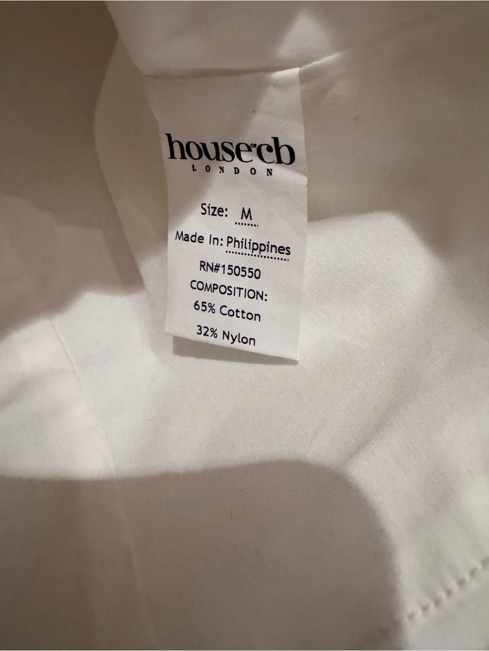 House of CB Augusta White Pin Tuck wide collar scalloped lace medium